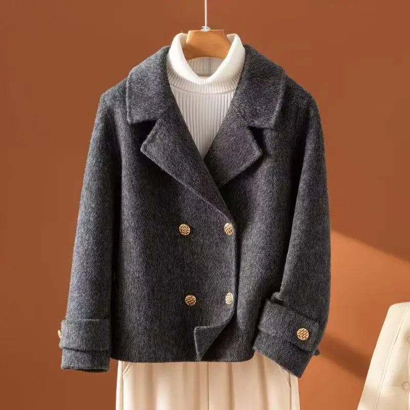 Abrigo Aurelia de lana reversible