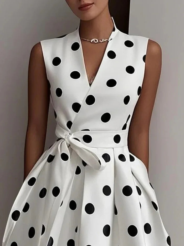 Vestido Clara de Lunares Estilo Francés