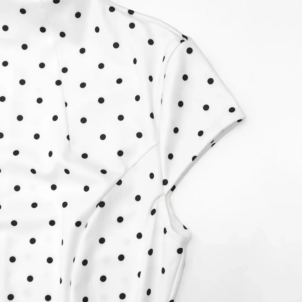 Vestido Largo de Lunares Vintage