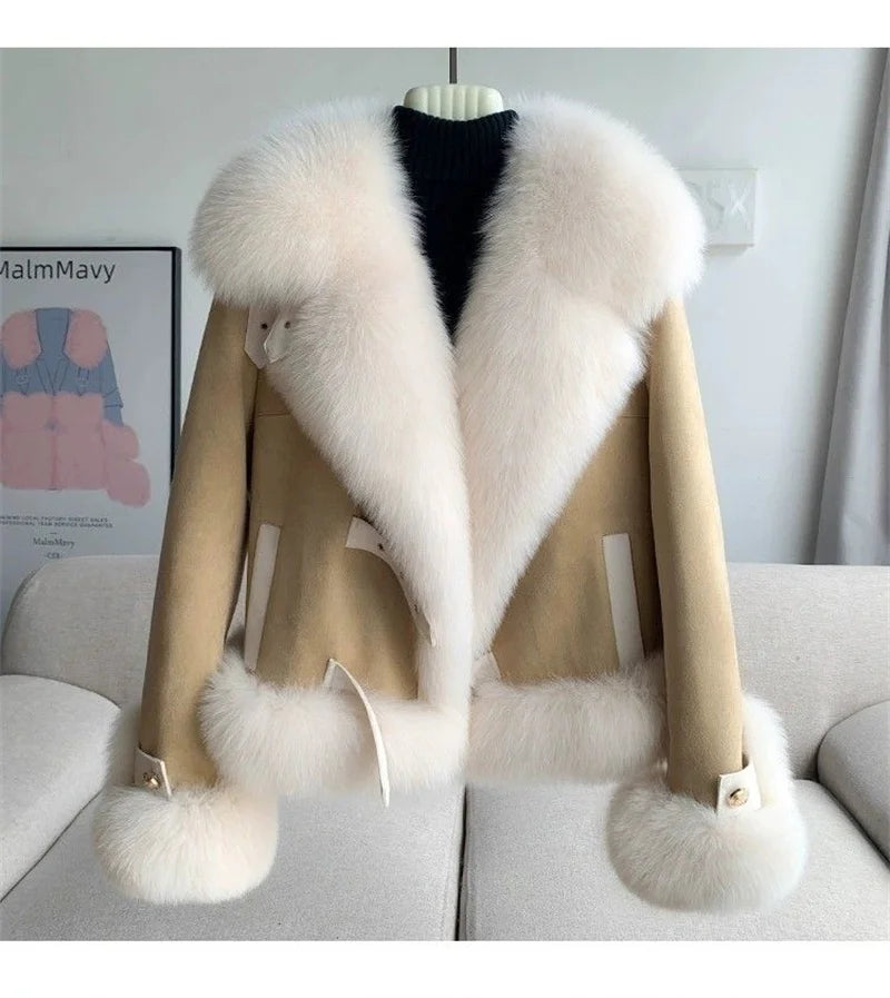 Chaqueta Valora de piel sintética visón