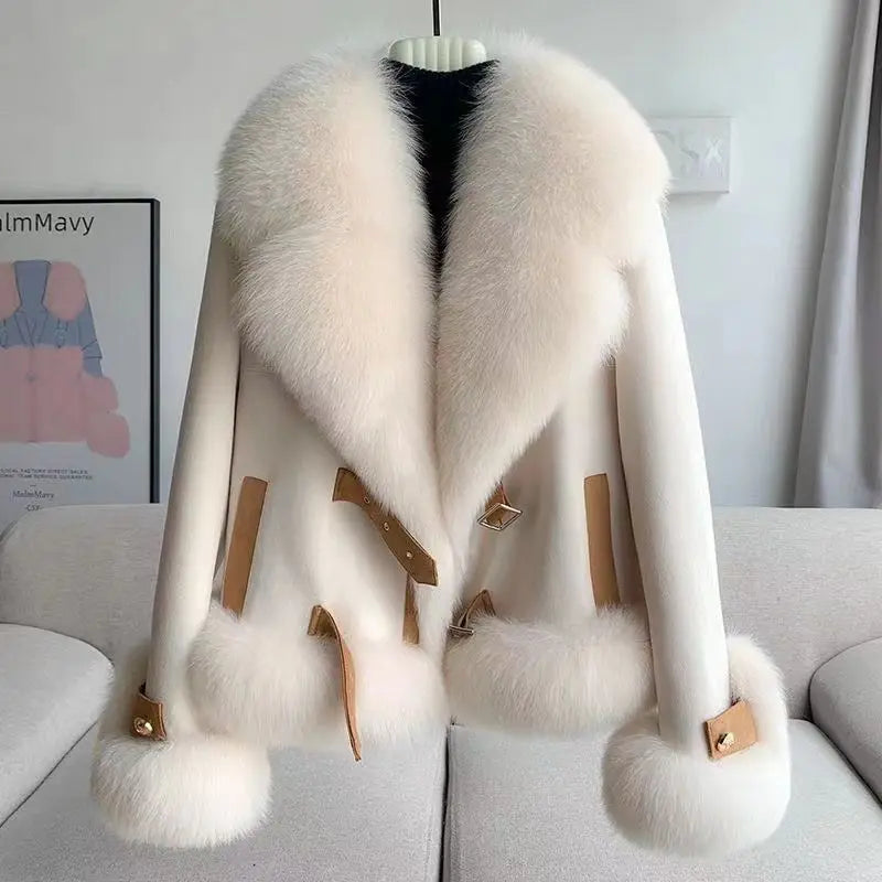 Chaqueta Valora de piel sintética visón