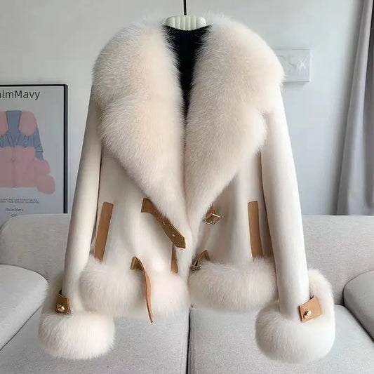 Chaqueta Valora de piel sintética visón