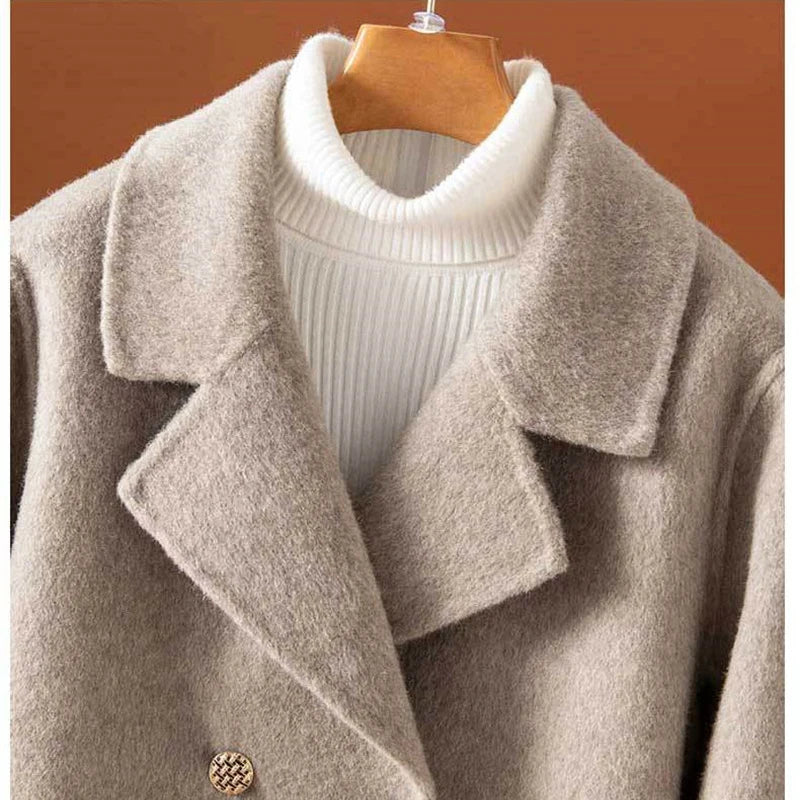 Abrigo Aurelia de lana reversible