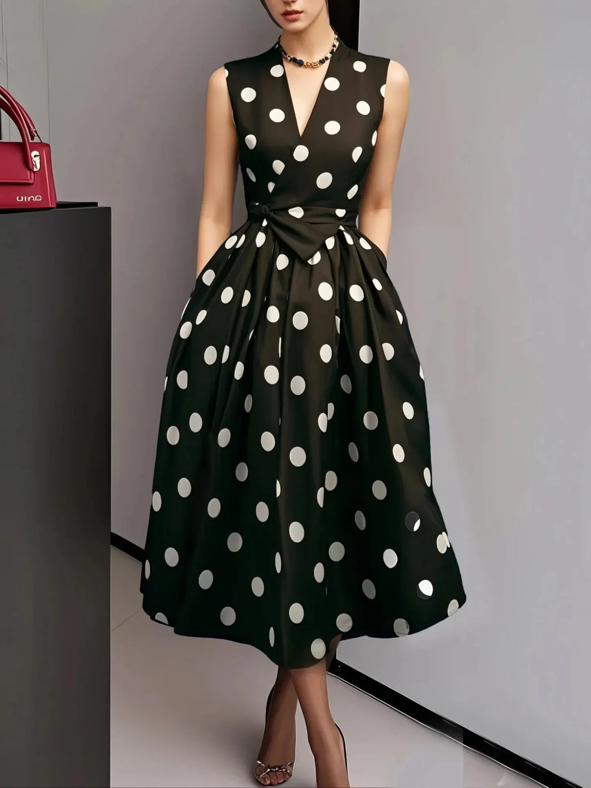Vestido Clara de Lunares Estilo Francés