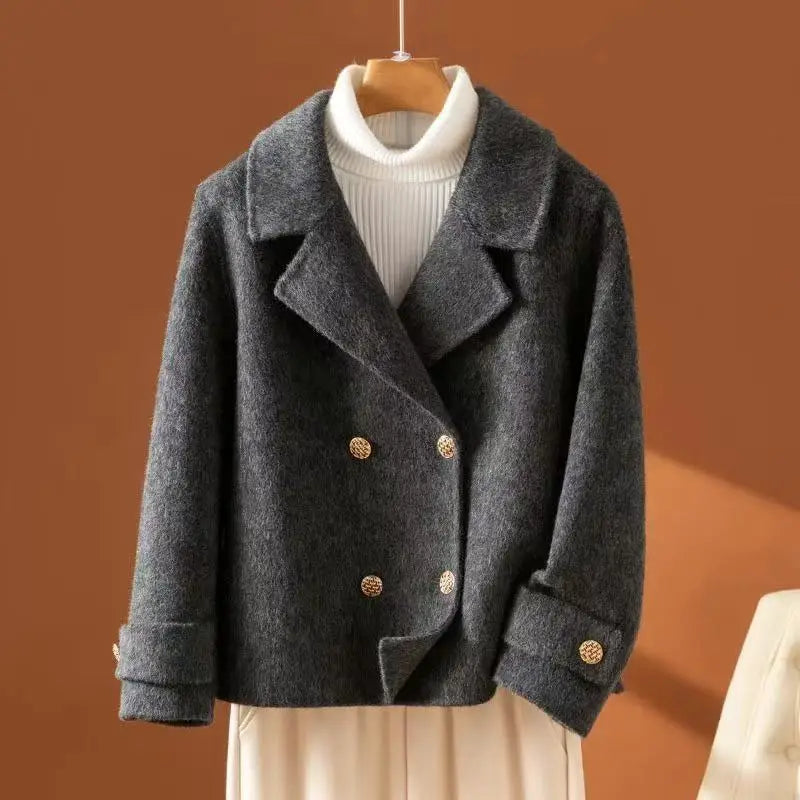 Abrigo Aurelia de lana reversible