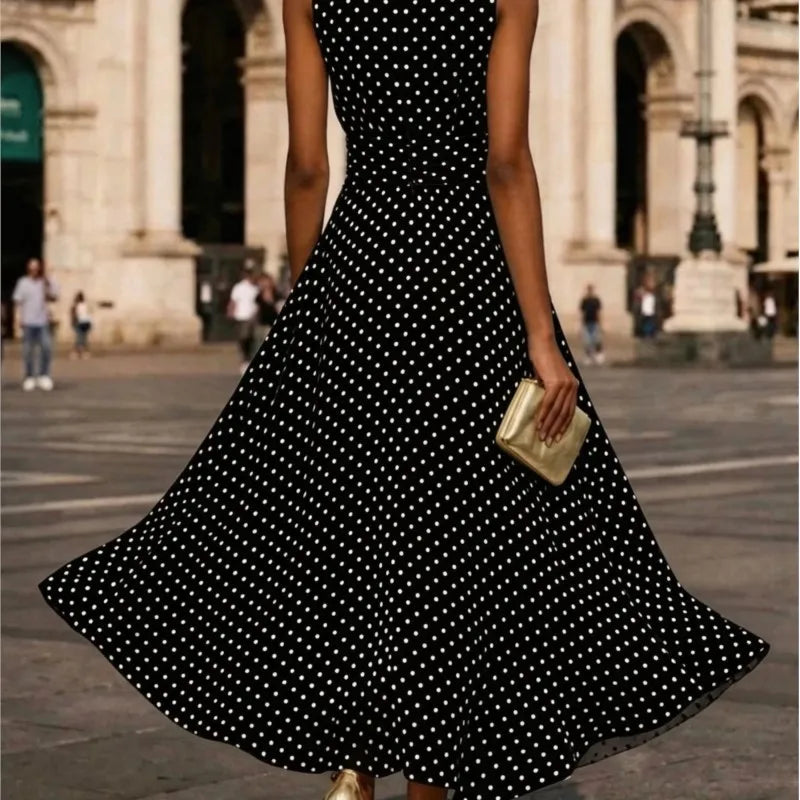 Vestido Largo de Lunares Isla