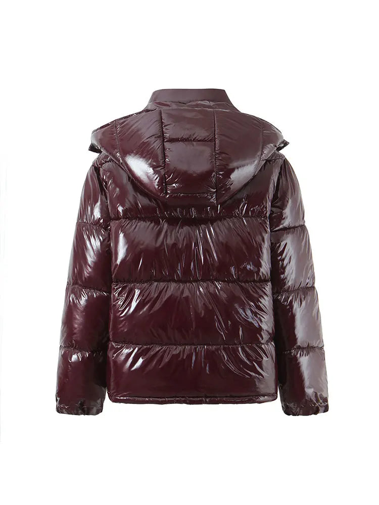 Parka Virelle con capucha y acabado brillante
