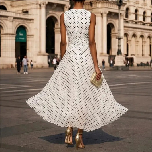 Vestido Largo de Lunares Isla
