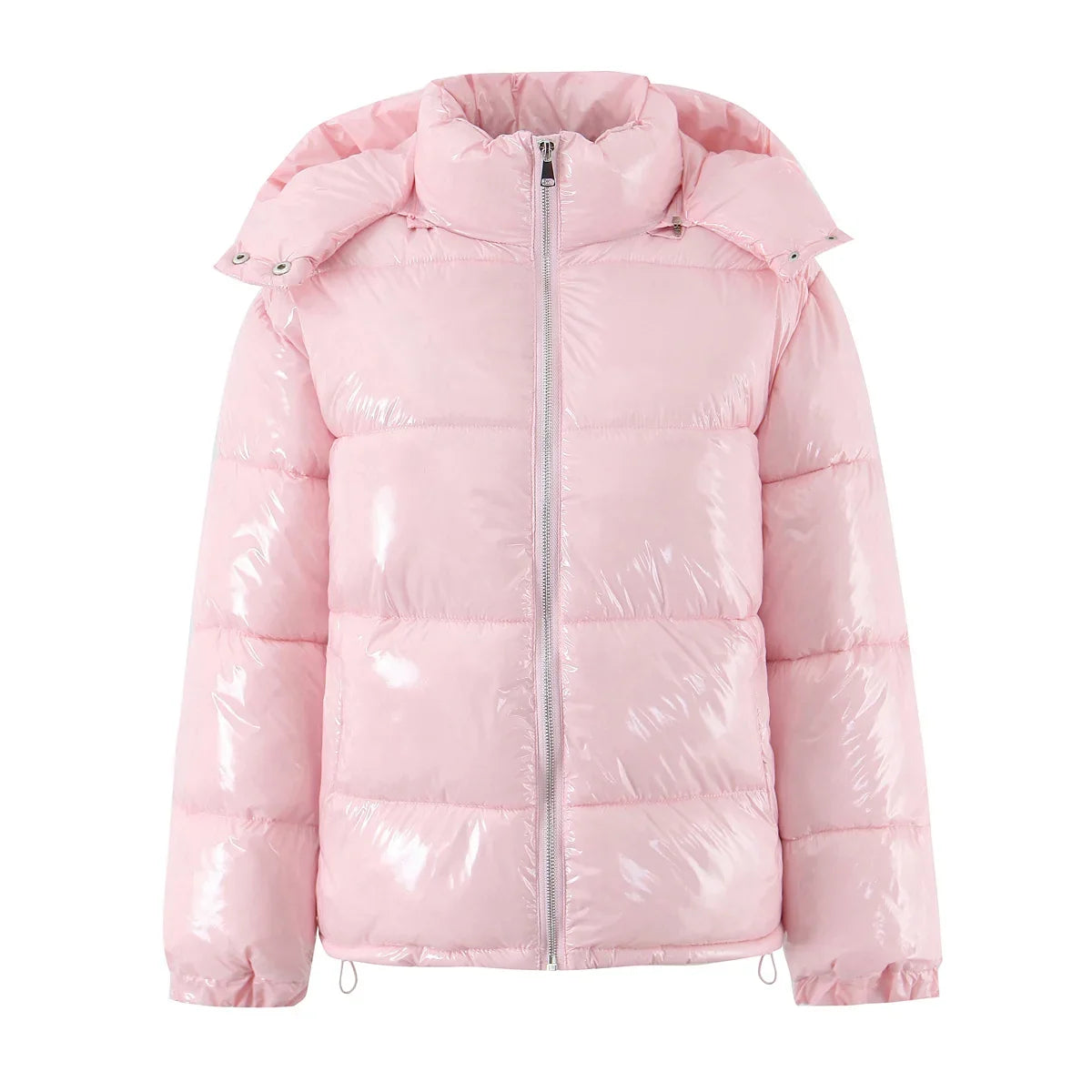 Parka Virelle con capucha y acabado brillante