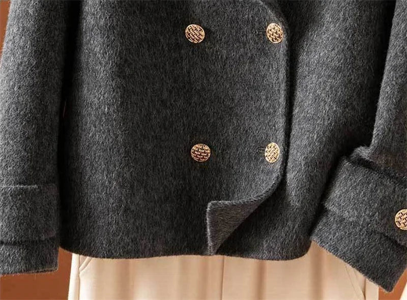 Abrigo Aurelia de lana reversible