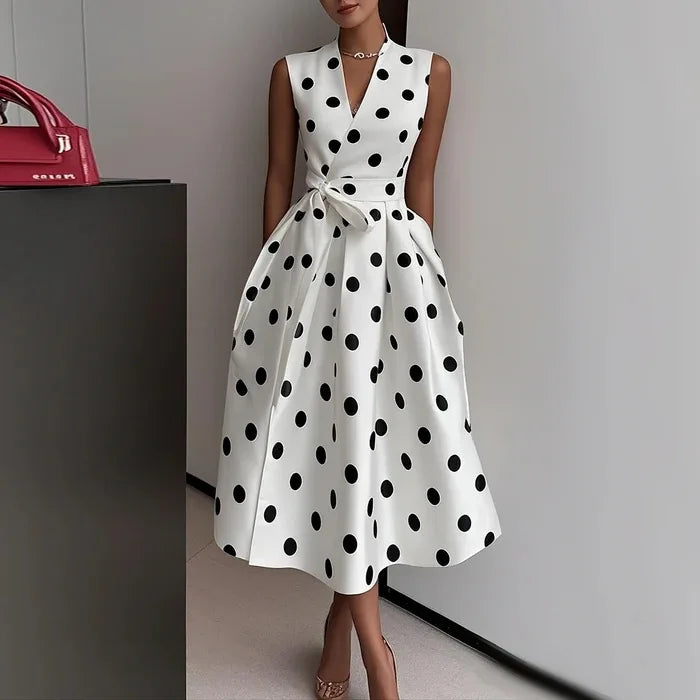 Vestido Clara de Lunares Estilo Francés