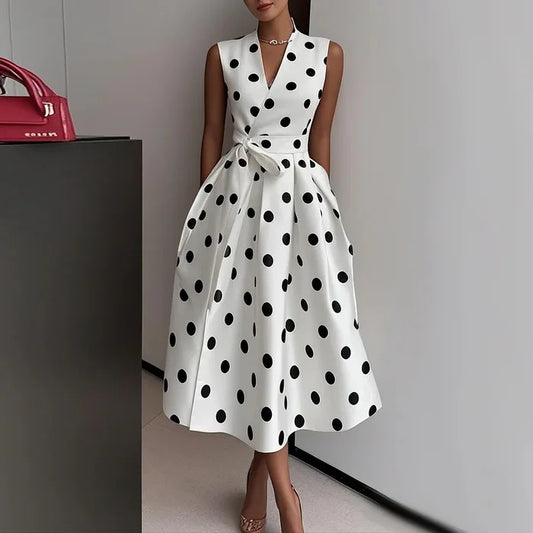 Vestido Clara de Lunares Estilo Francés