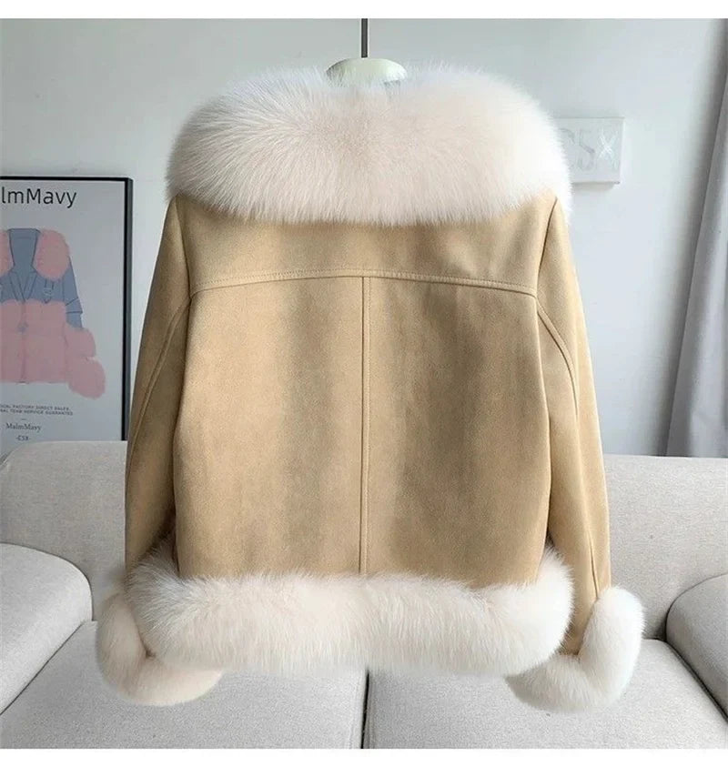 Chaqueta Valora de piel sintética visón