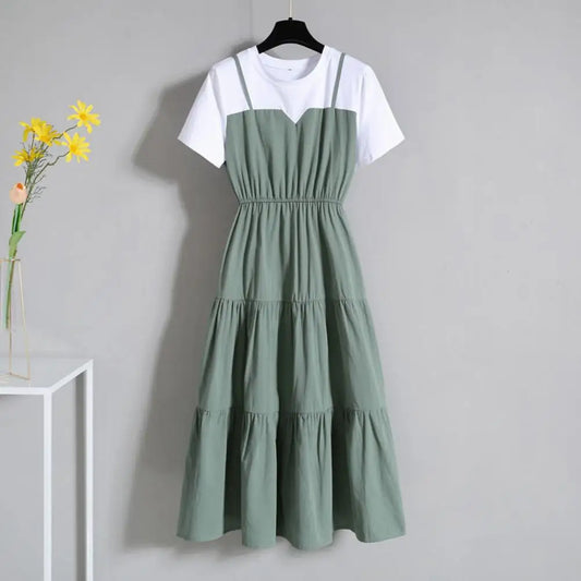 Vestido de Verano con Lazo en la Cintura Isla