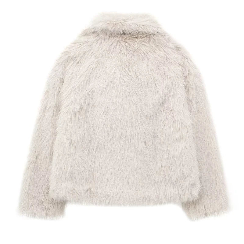 Abrigo Ivory Luxe de piel sintética
