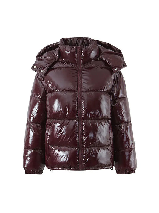 Parka Virelle con capucha y acabado brillante