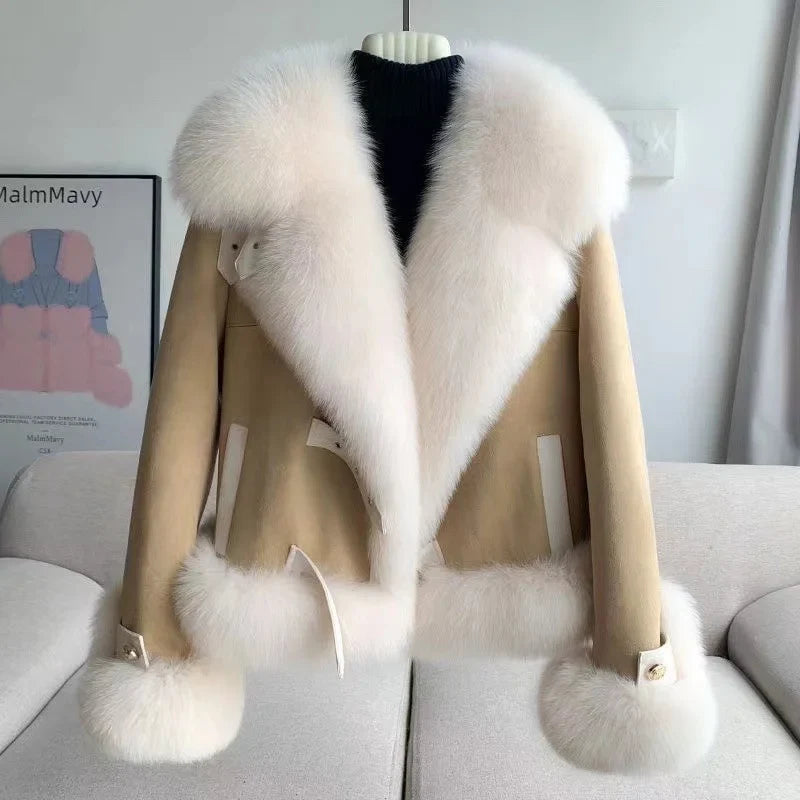 Chaqueta Valora de piel sintética visón