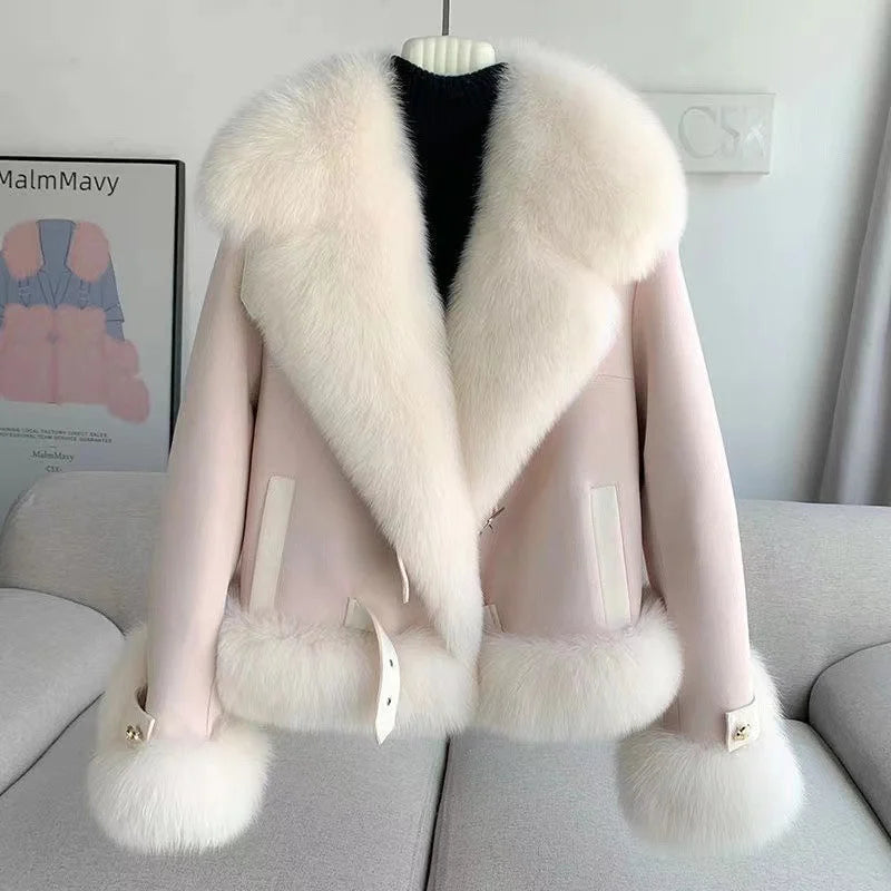 Chaqueta Valora de piel sintética visón
