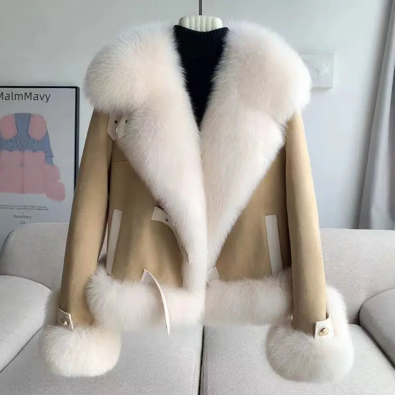 Chaqueta Valora de piel sintética visón