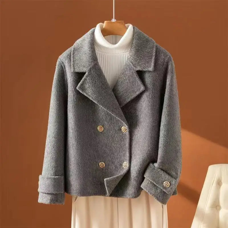 Abrigo Aurelia de lana reversible
