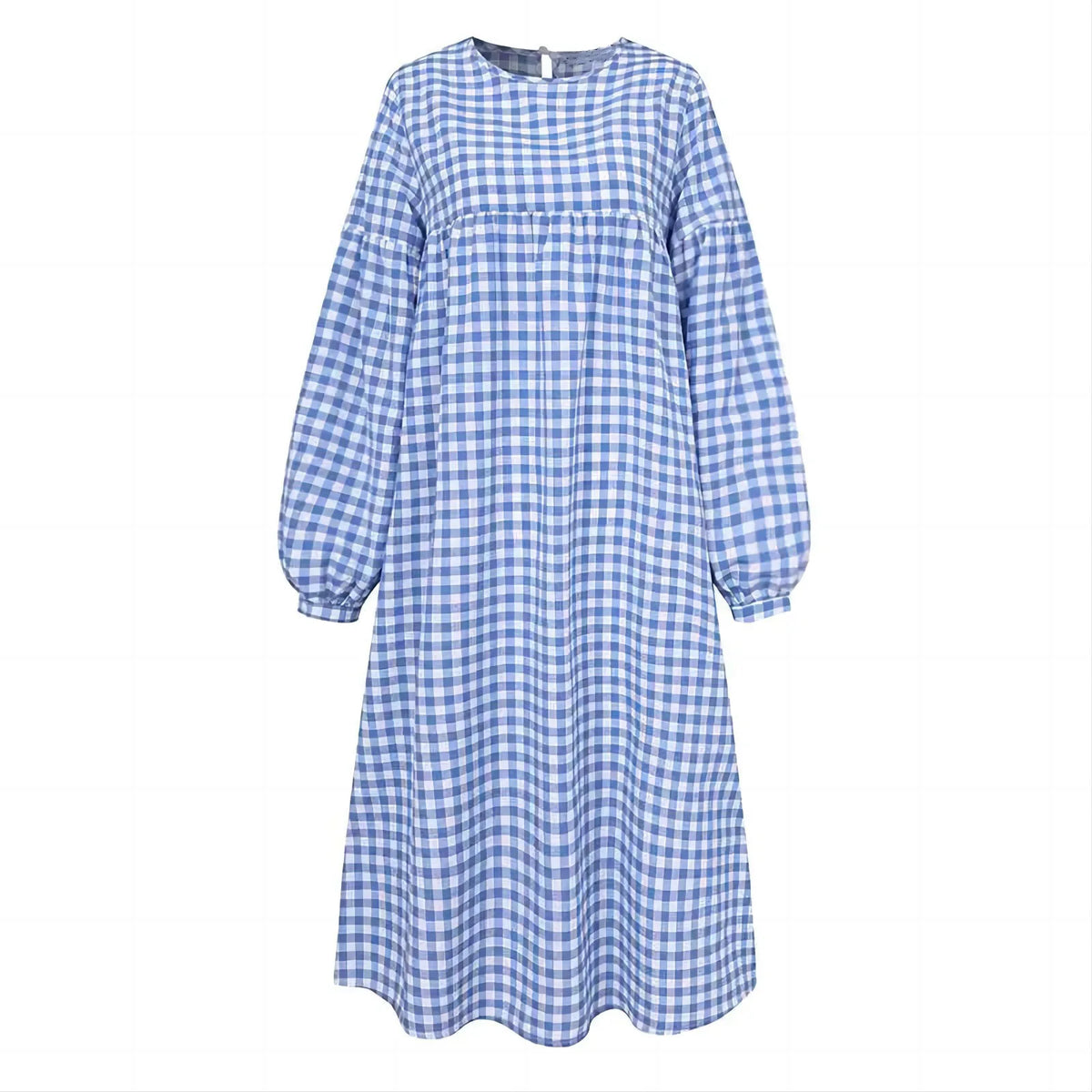 Vestido Midi de Cuadros Vintage Isla