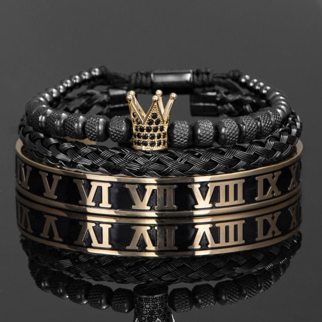Set de pulseras Crown para hombre