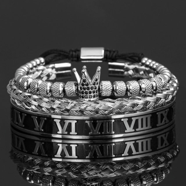 Set de pulseras Crown para hombre