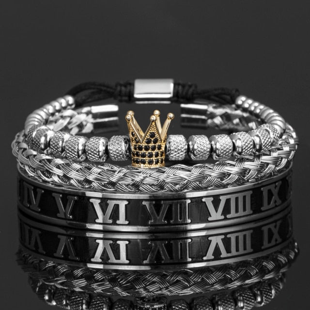 Set de pulseras Crown para hombre