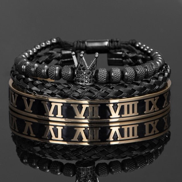 Set de pulseras Crown para hombre