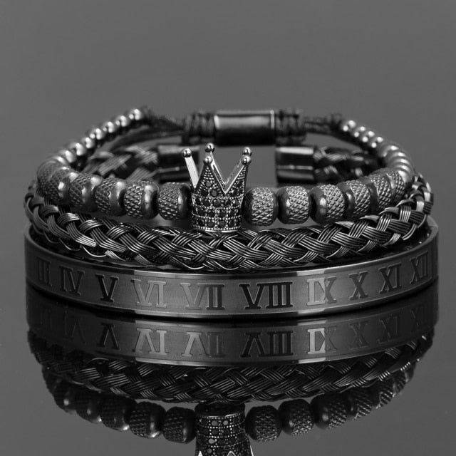 Set de pulseras Crown para hombre