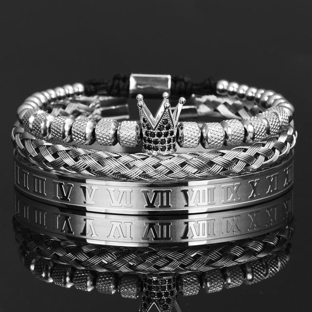 Set de pulseras Crown para hombre