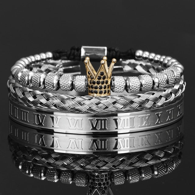 Set de pulseras Crown para hombre