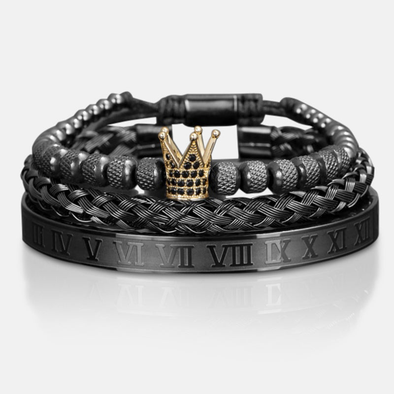 Set de pulseras Crown para hombre