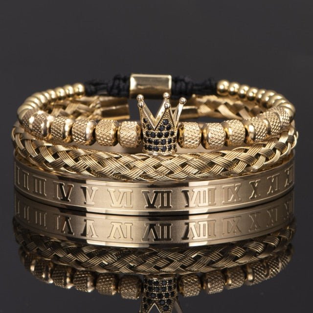 Set de pulseras Crown para hombre