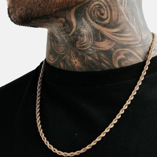 Collar de Acero Inoxidable Twist para Hombre