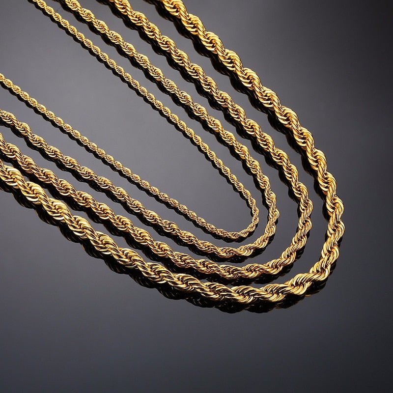 Collar de Acero Inoxidable Twist para Hombre