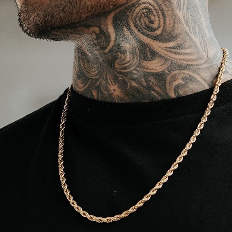 Collar de Acero Inoxidable Twist para Hombre