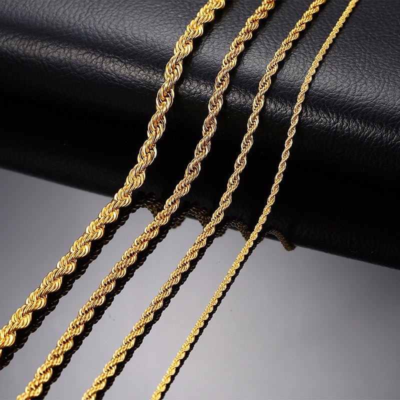 Collar de Acero Inoxidable Twist para Hombre