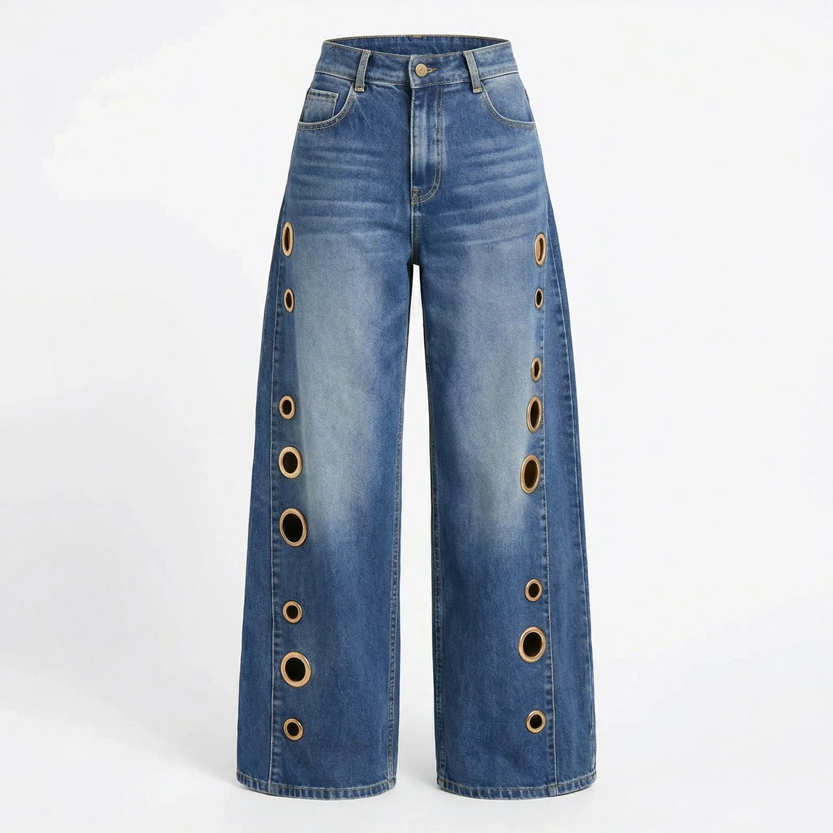 Jeans Luna anchos con recortes
